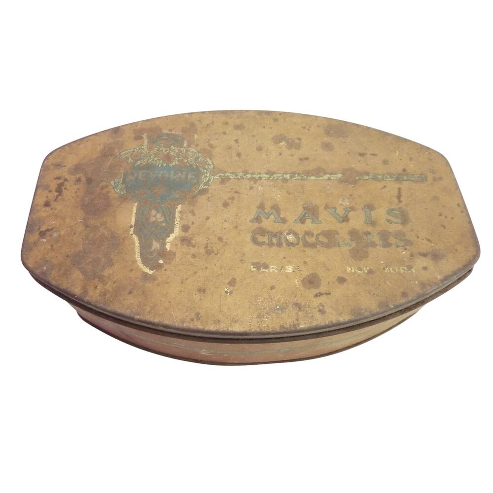 Antique Devoine Mavis Chocolate Tin Circa 1920's